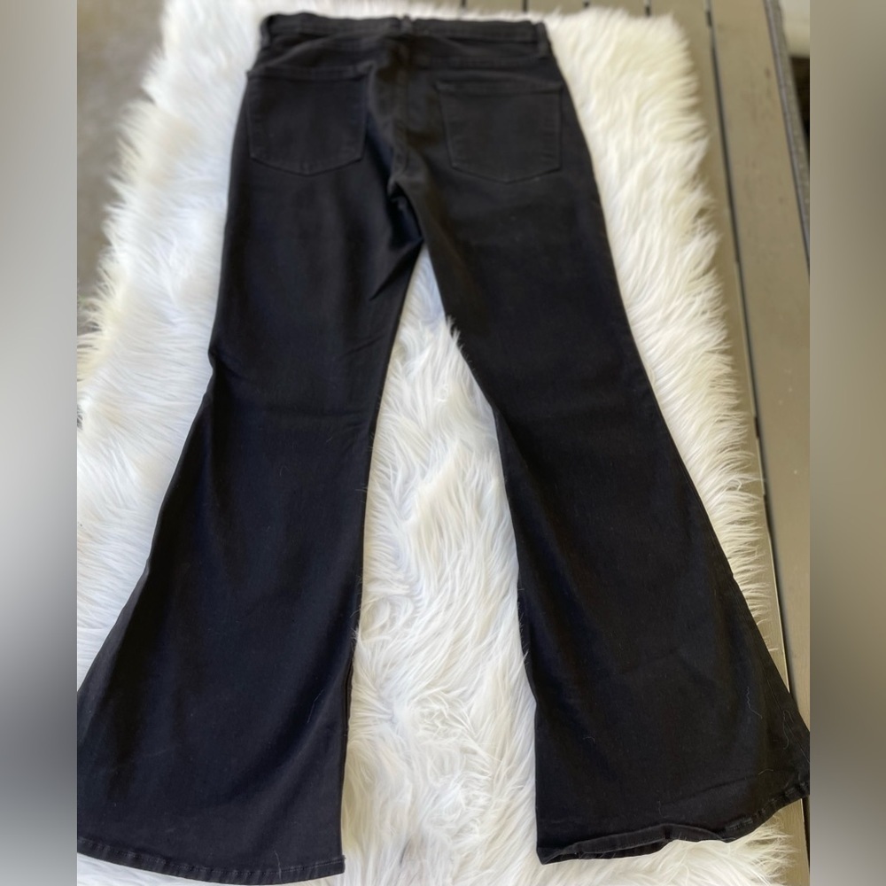 FRAME Le Crop Bell Jeans Flare - Black - Size 26 - Picture 14 of 14